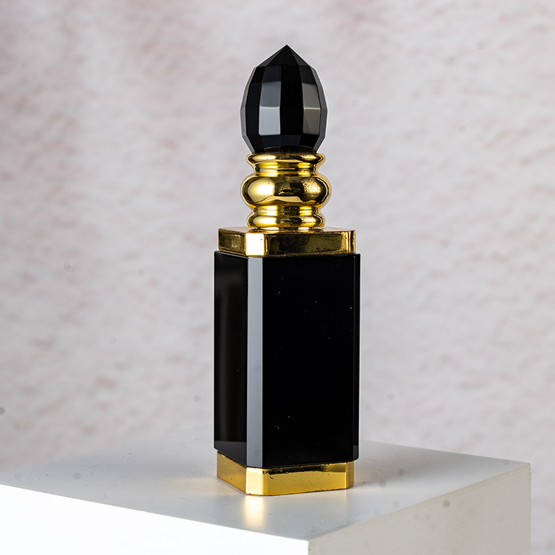 SmallBridge high-quality glass crystal perfume bottle wholesale black high-grade bottle body 154g essential oil bottle liquid bottle as a gift for friends