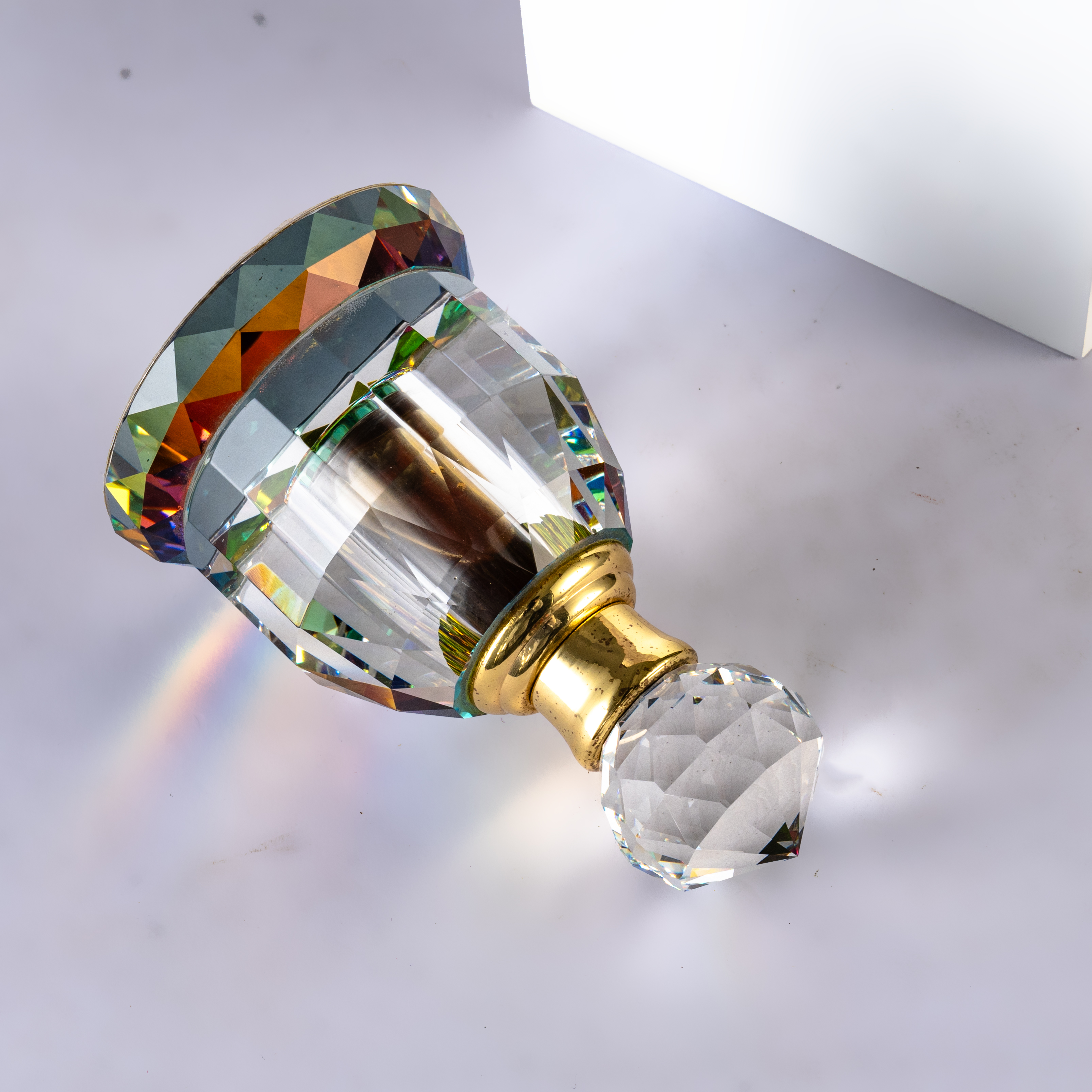 SmallBridge Crystal perfume bottle gourd transparent color plating customized wholesale for personal use preferred bottle body 247g
