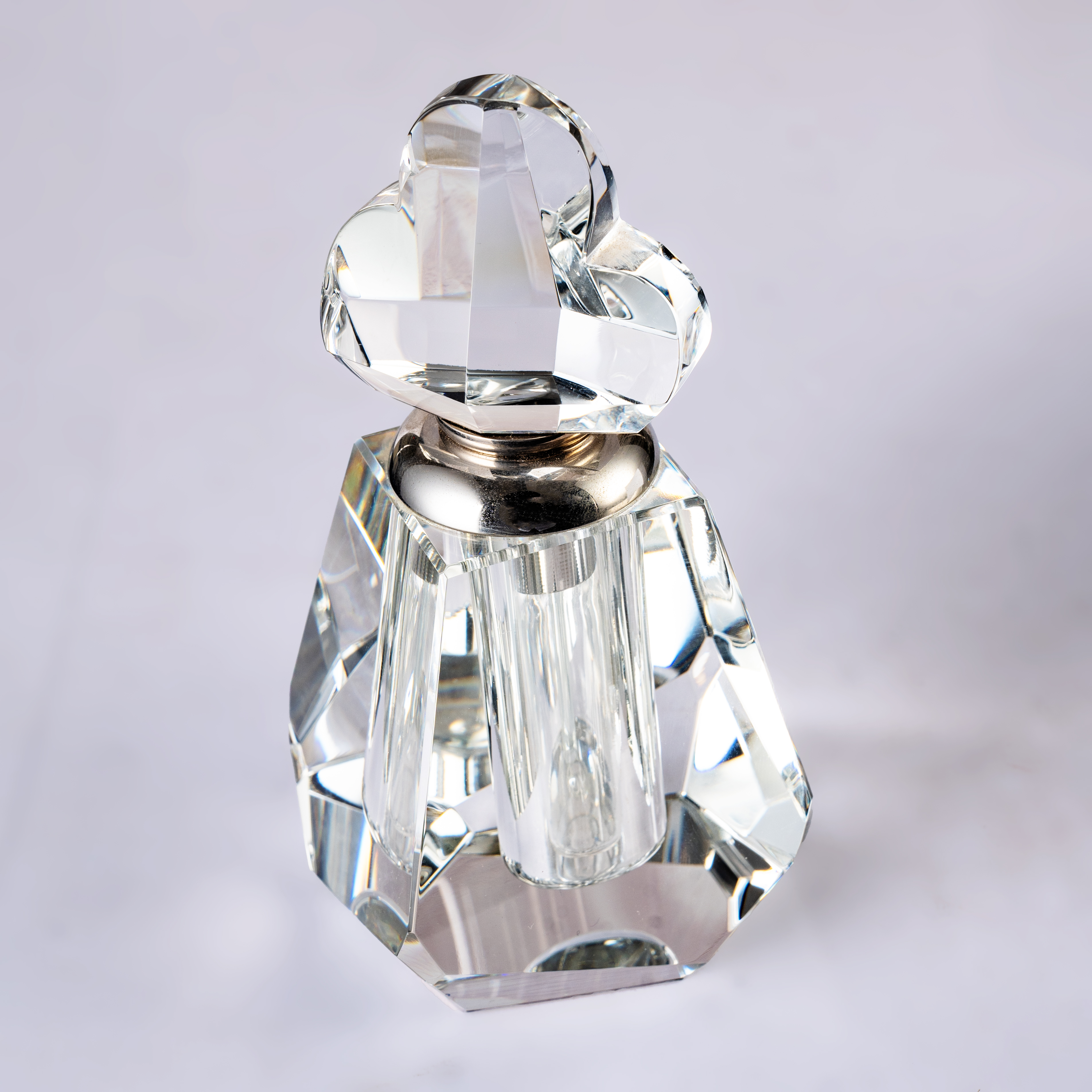 Smallbridge New Design Wholesale Transparent perfume Bottle Petal Cap Essential Oil Bottle Liquid Bottle Body 455g Capacity 12ml