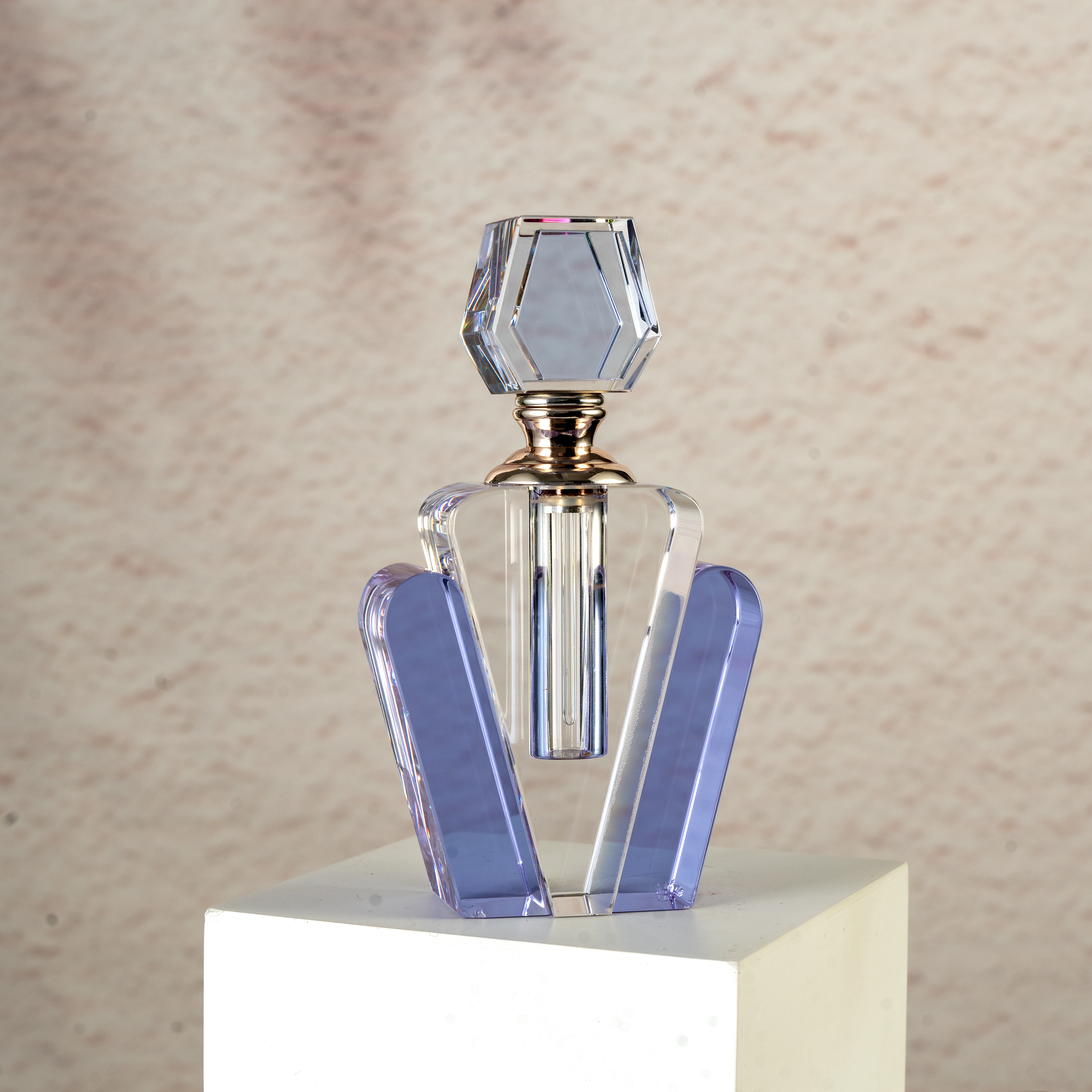SmallBridge Crystal new product transparent and purple perfume bottle can be customized perfume bottle essential oil bottle empty bottle gift high-end product