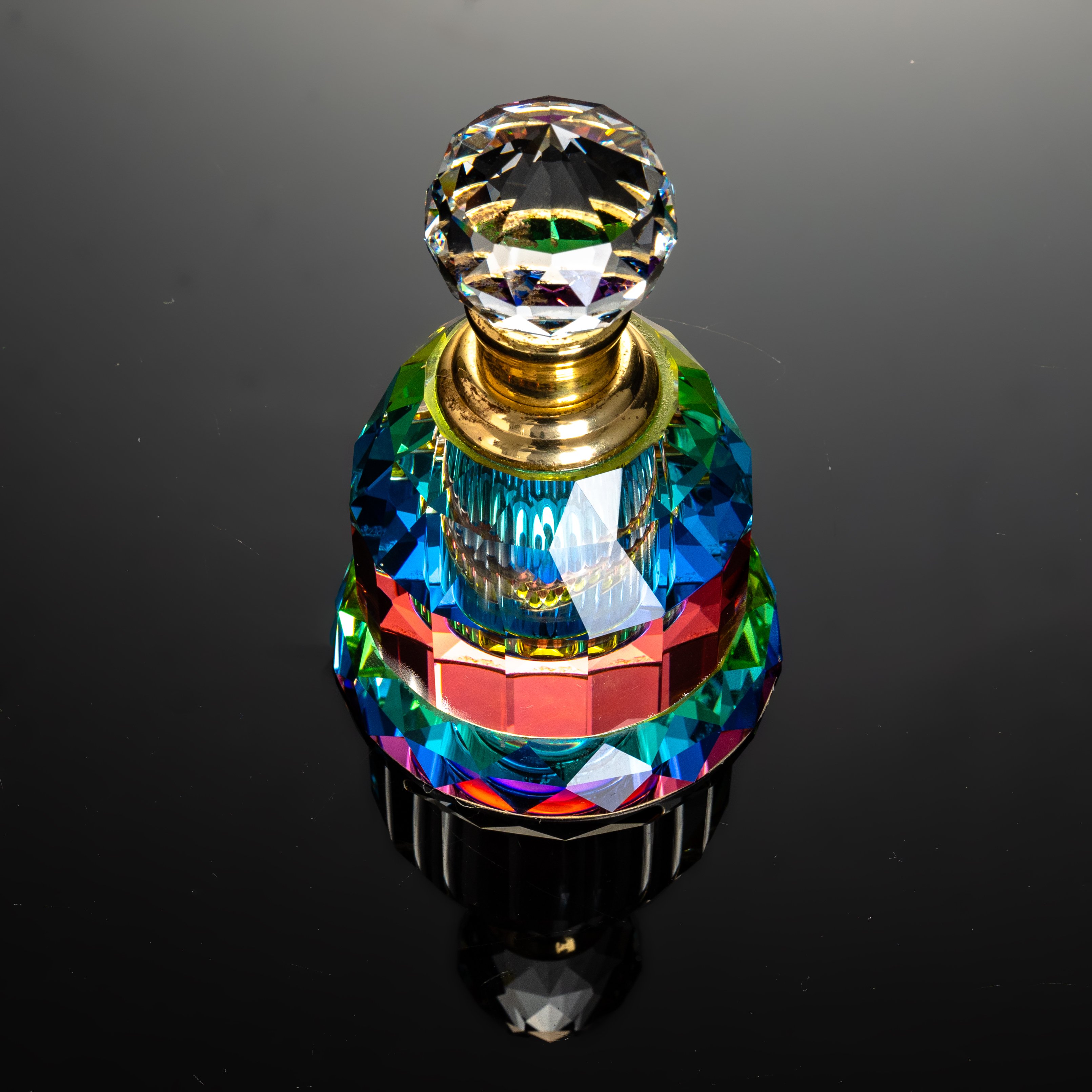 SmallBridge Crystal perfume bottle gourd transparent color plating customized wholesale for personal use preferred bottle body 247g