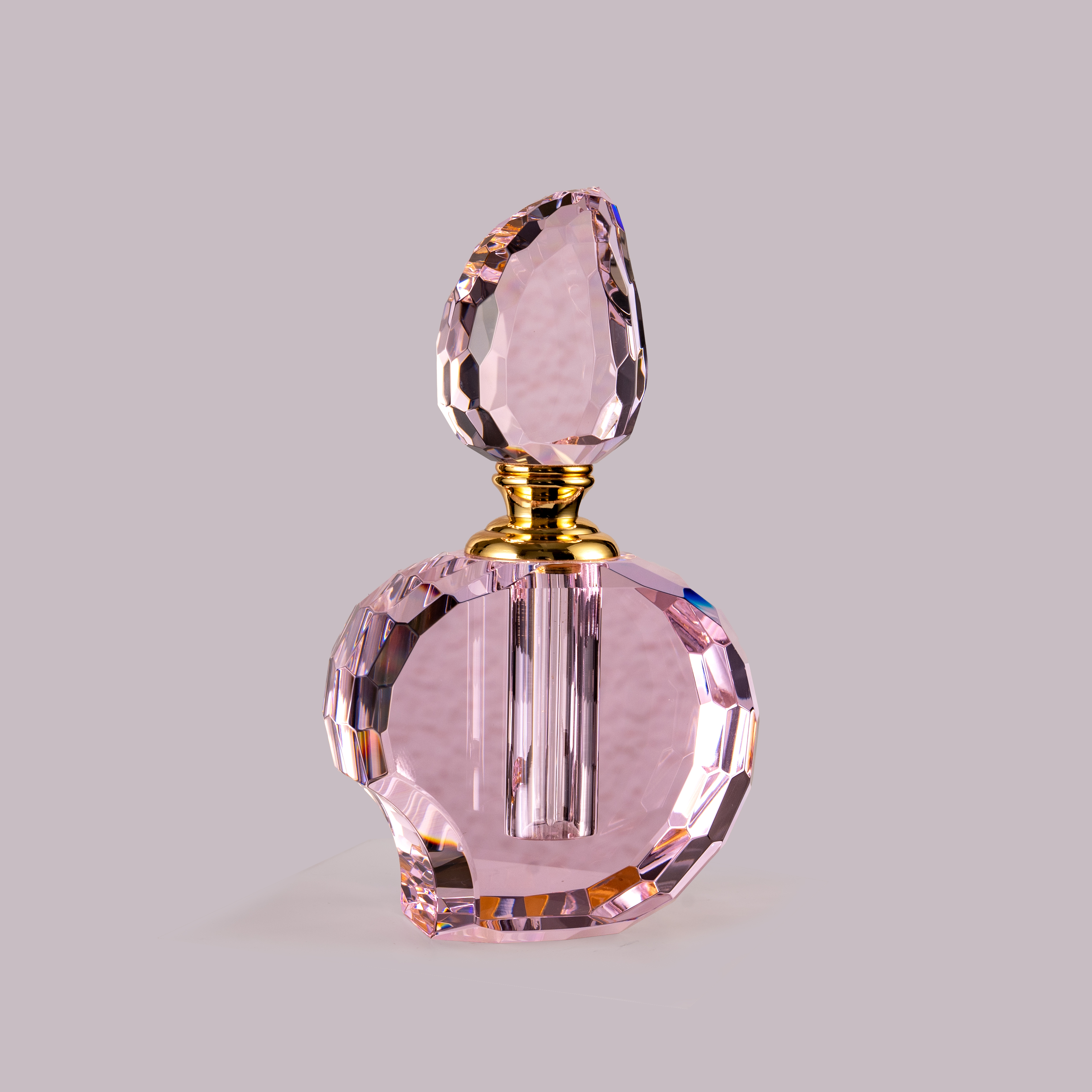SmallBridge Crystal New Product Pink Half Apple perfume Bottle Customizable perfume Bottle Essential Oil Bottle Empty Bottle Gift Gift Premium Product