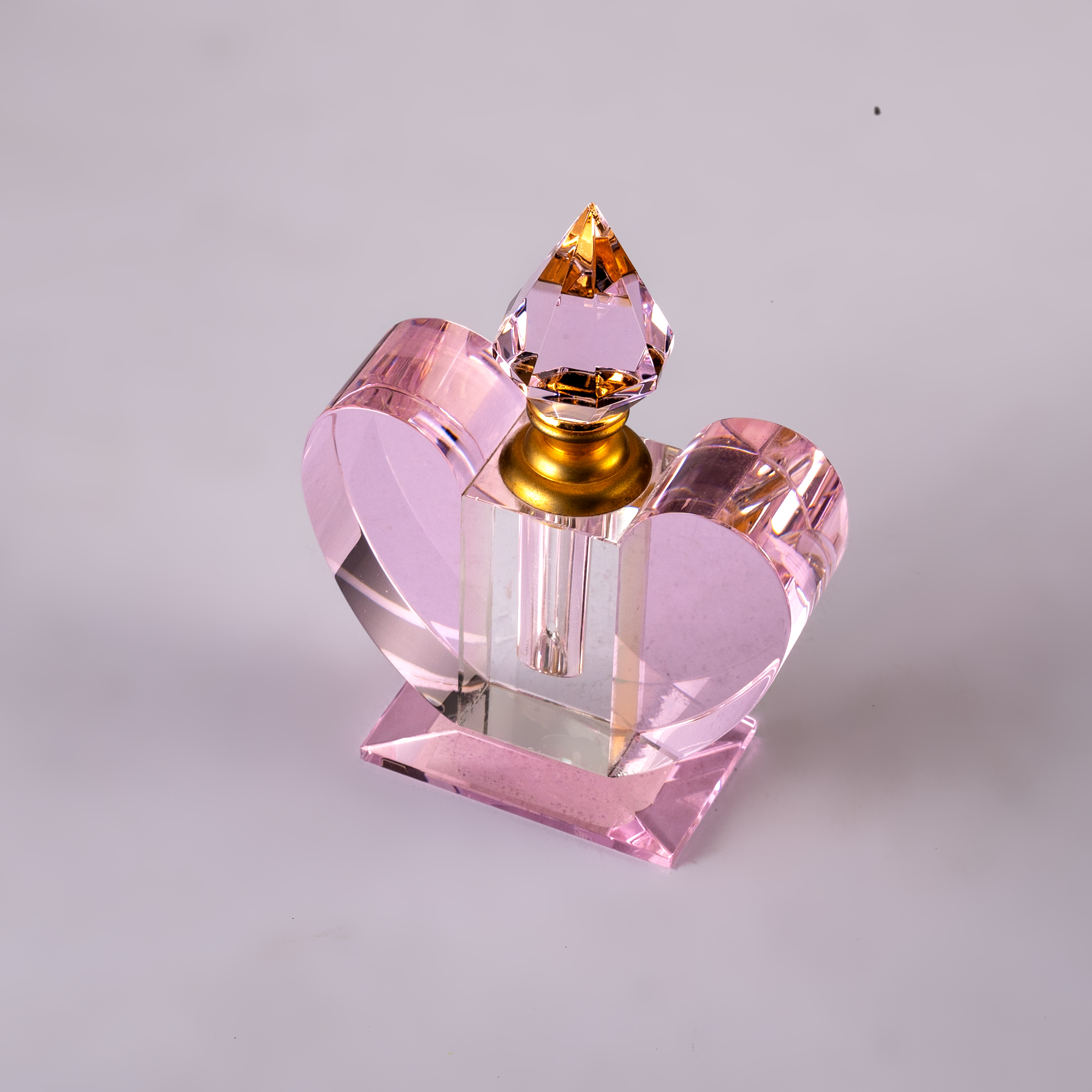SmallBridge Crystal New Product Pink Heart perfume Bottle Customizable perfume Bottle Essential Oil Bottle Empty Bottle Gift Gift Premium Product