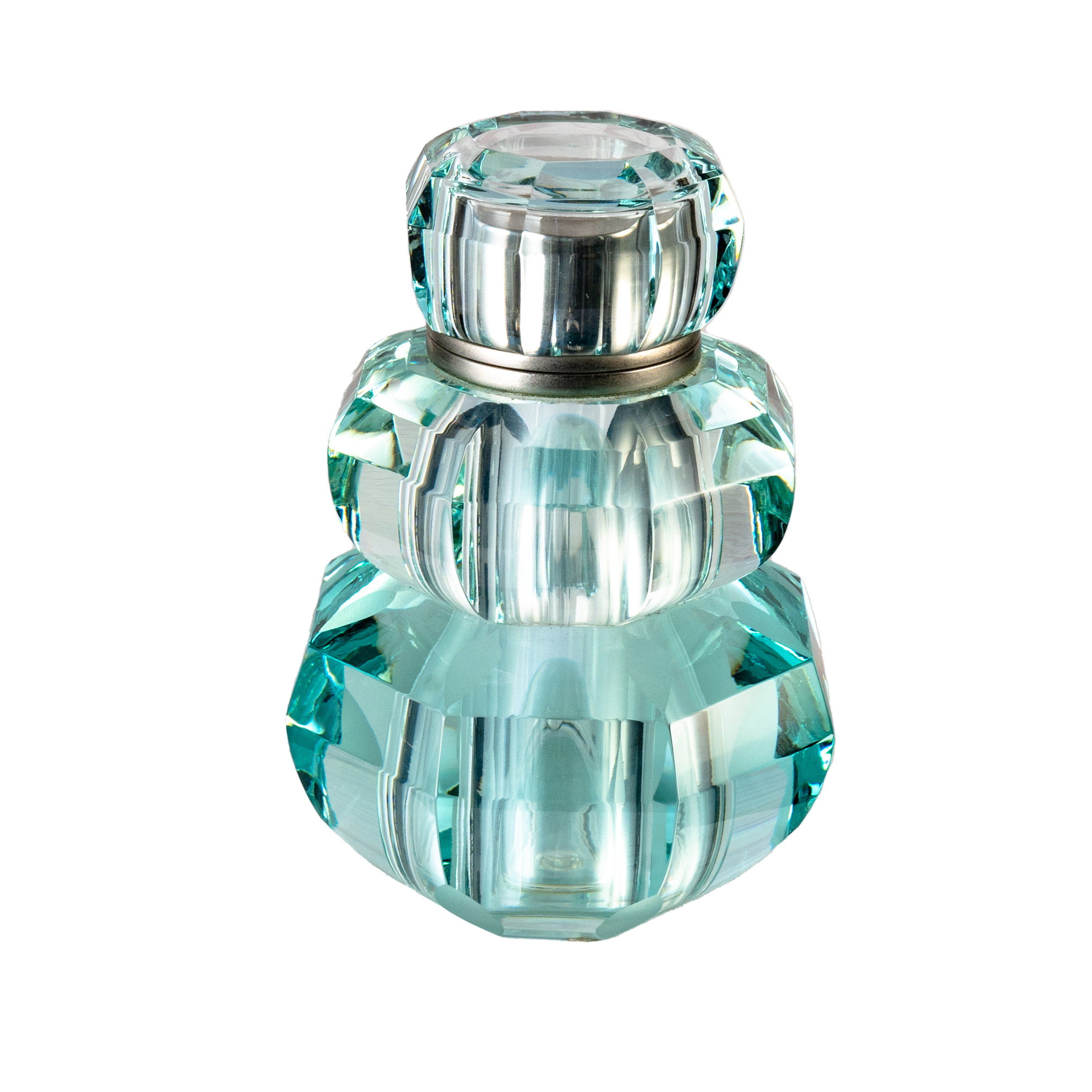 SmallBridge high-grade crystal perfume bottle Lake blue gourd shape Wholesale can be customized for personal use Can be used as a decoration Collection bottle 344gCapacity 12ml