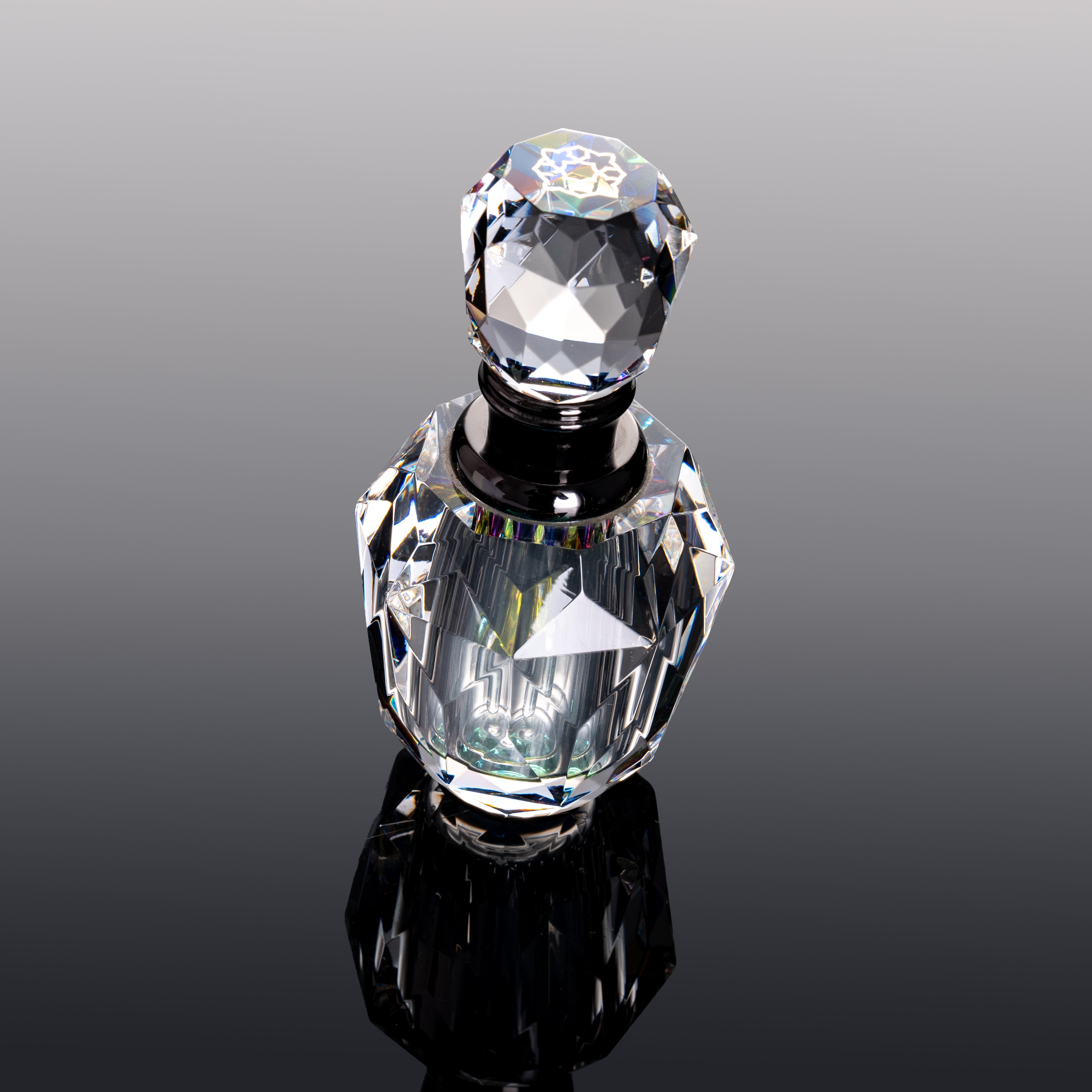 SmallBridge Crystal new product transparent perfume bottle cover sandblasting and coloring can be customized perfume bottle essential oil bottle empty bottle gift giving high-end products
