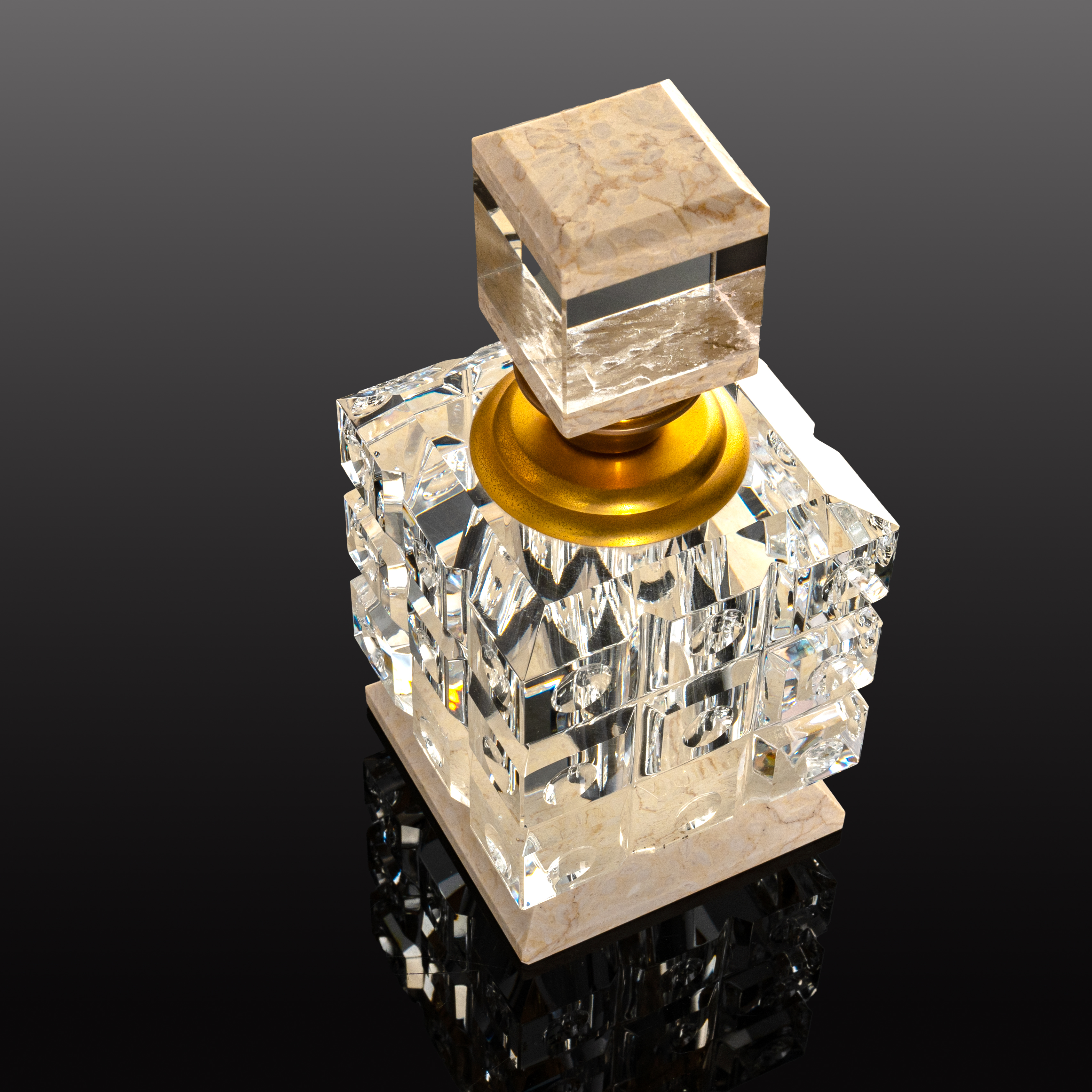Smallbridge high-grade products wholesale perfume bottle marble base design gift giving self use bottle weight 1092g