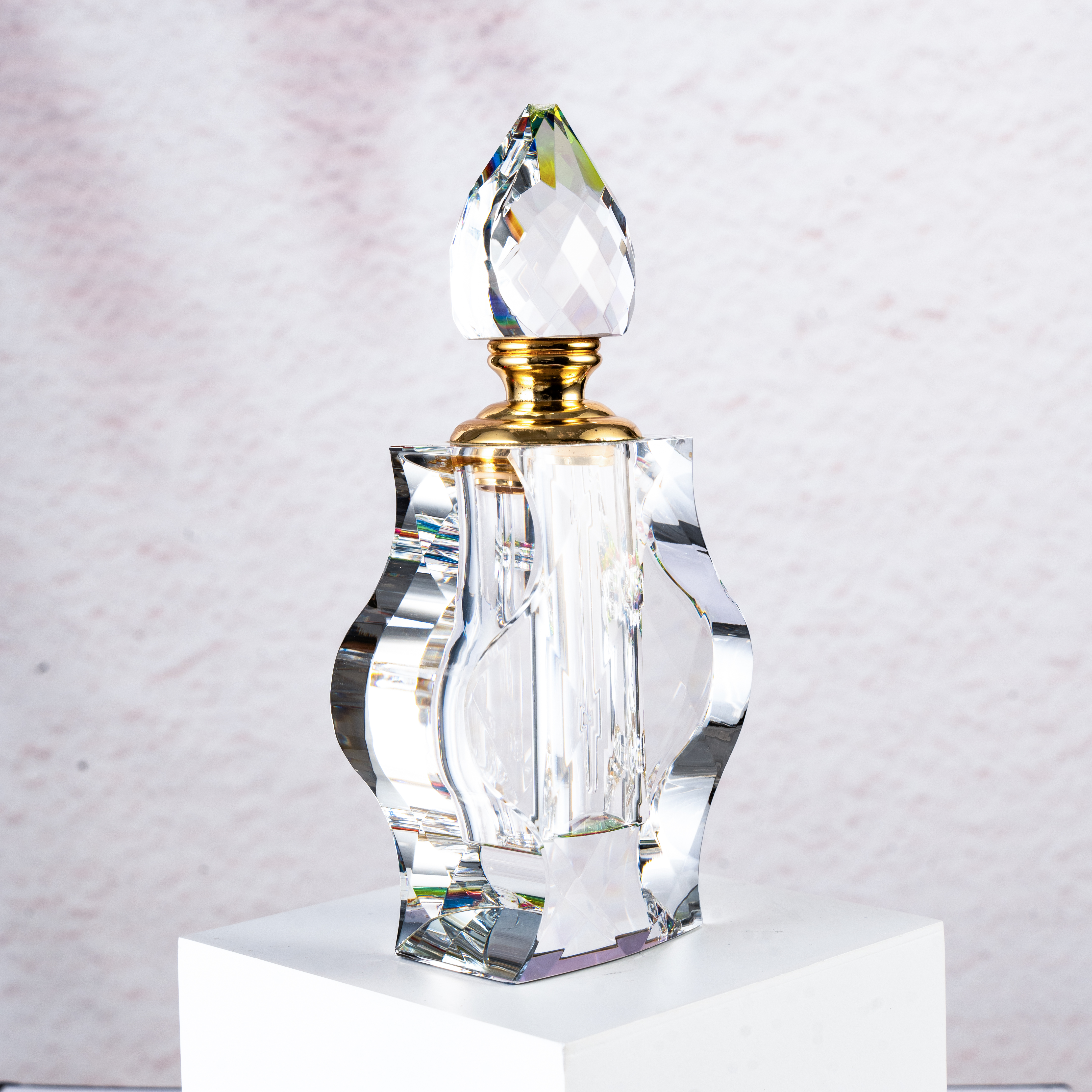 SmallBridge Luxury Crystal perfume Bottle Wholesale Color Plated Model Premium Essential Oil perfume Bottle with Drip Stick Suitable for Personal Use