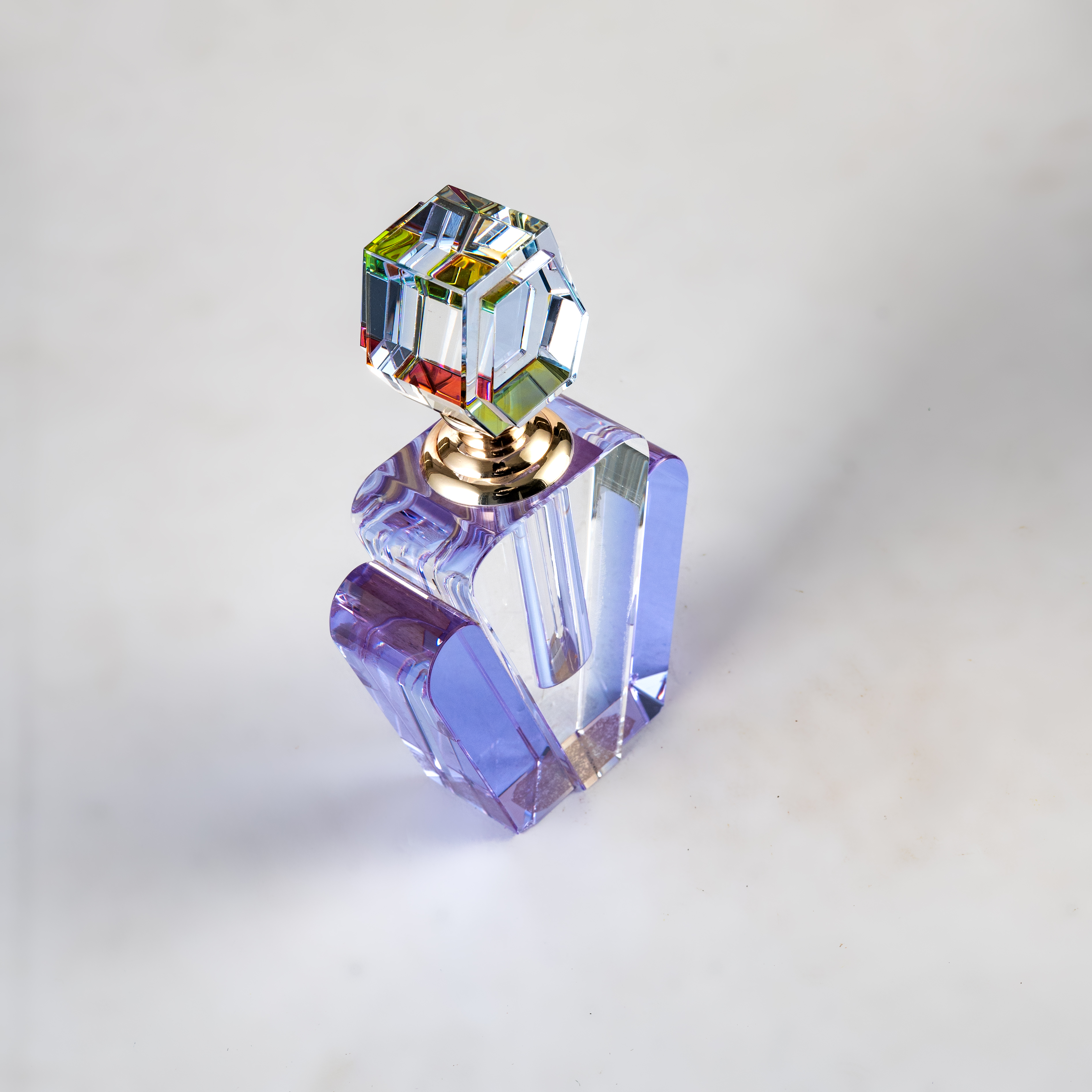 SmallBridge Crystal new product transparent and purple perfume bottle can be customized perfume bottle essential oil bottle empty bottle gift high-end product