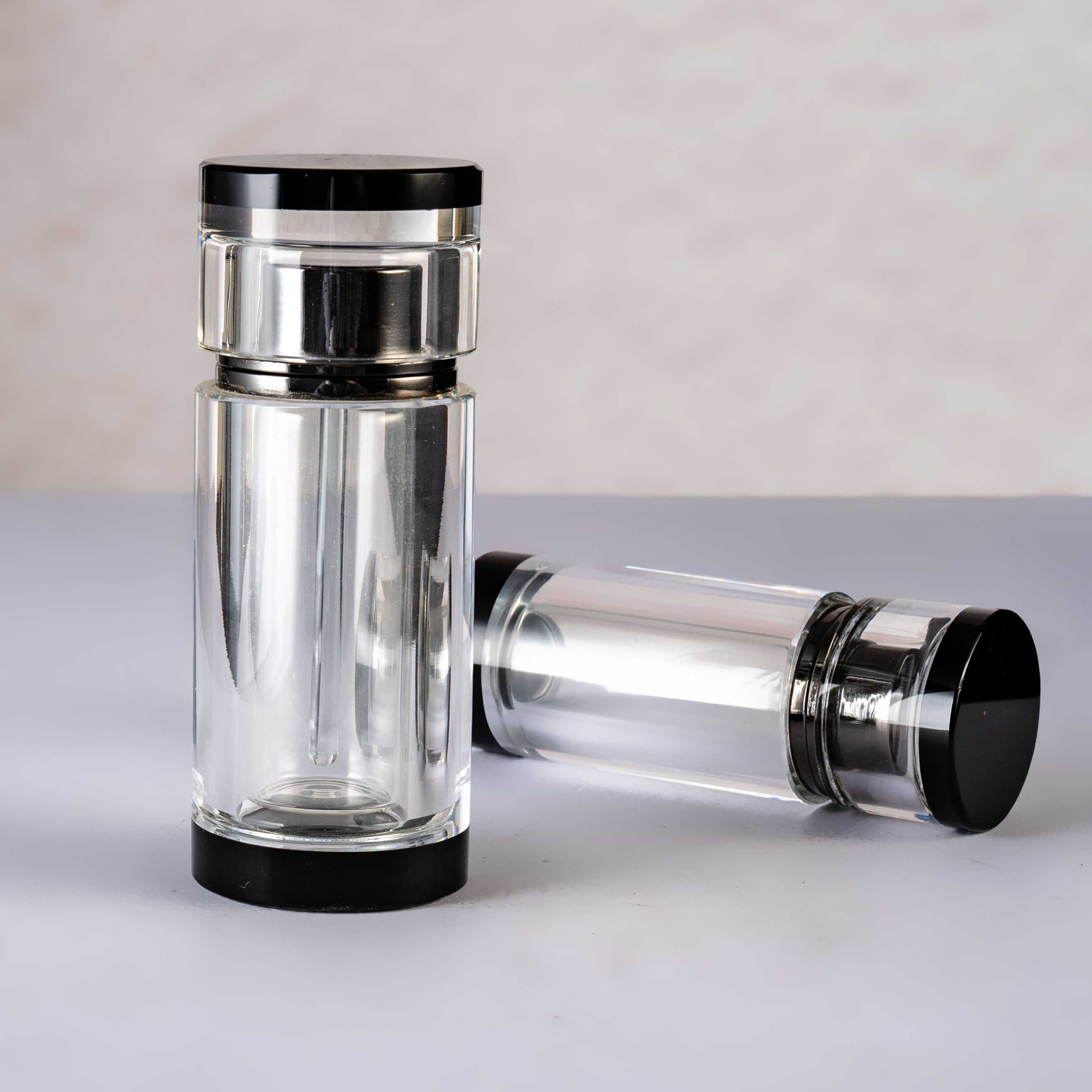 Smallbridge New Design Wholesale Transparent perfume Bottles Simple Two Essential Oil Bottles Liquid Bottles