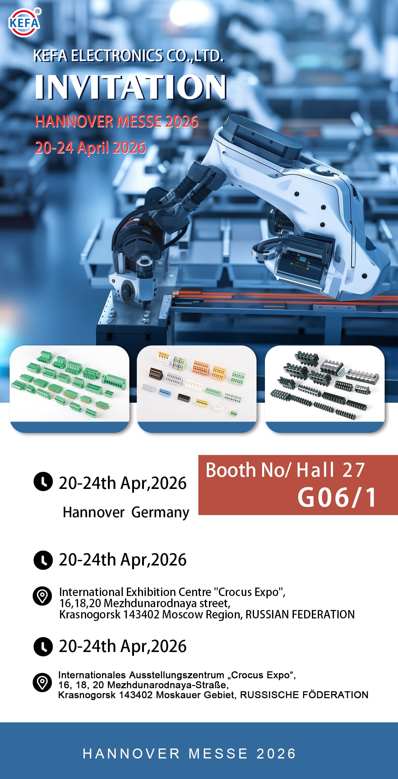 KEFA på Hannover Messe 2026 (20.–24. apr.)