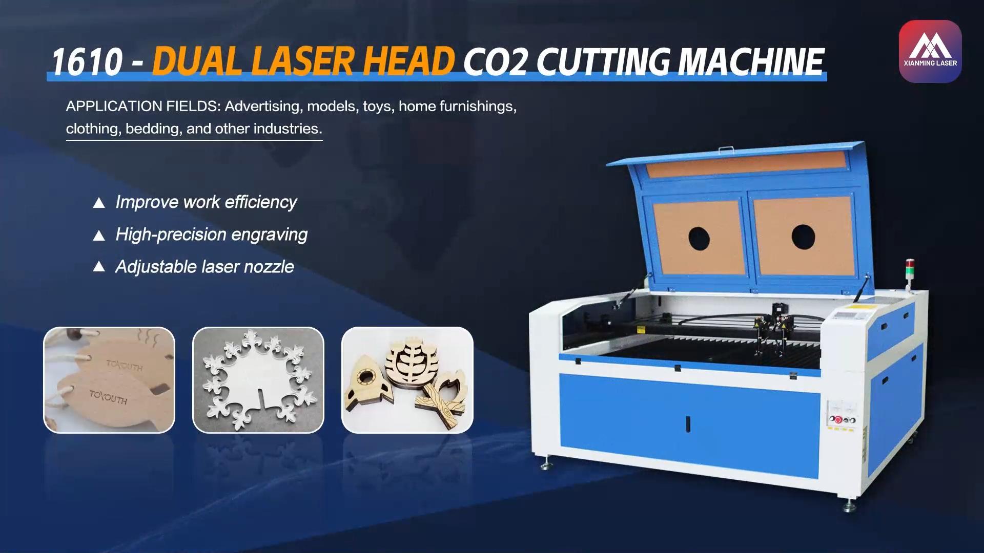 Boost Efficiency with Dual-Head Precision | 1610 Double-Head Laser Engraving Machine – Xianming Laser