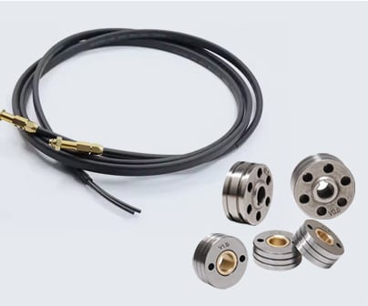 GRAPHENE WIRE FEEDING TUBEAND U-SHAPED WHEEL