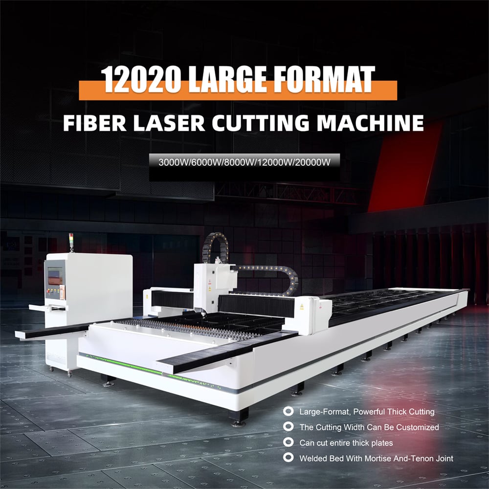 12020 Extra Large Format Fiber Laser Cutting Machine for Heavy Duty Industrial Metal Sheet Processing High Power Production