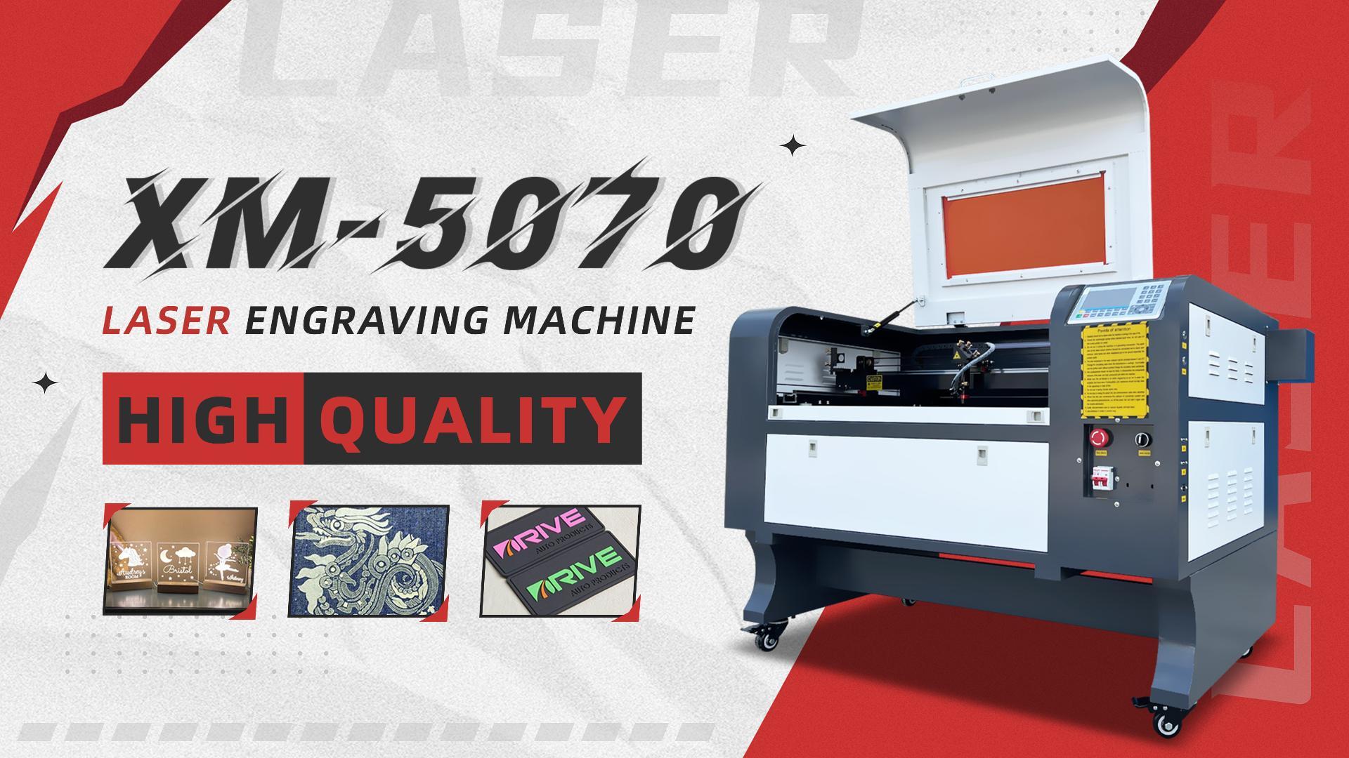 Acrylique Cuir Gravure Précise 5070 60w 80w 100w machine de gravure et découpe au laser co2