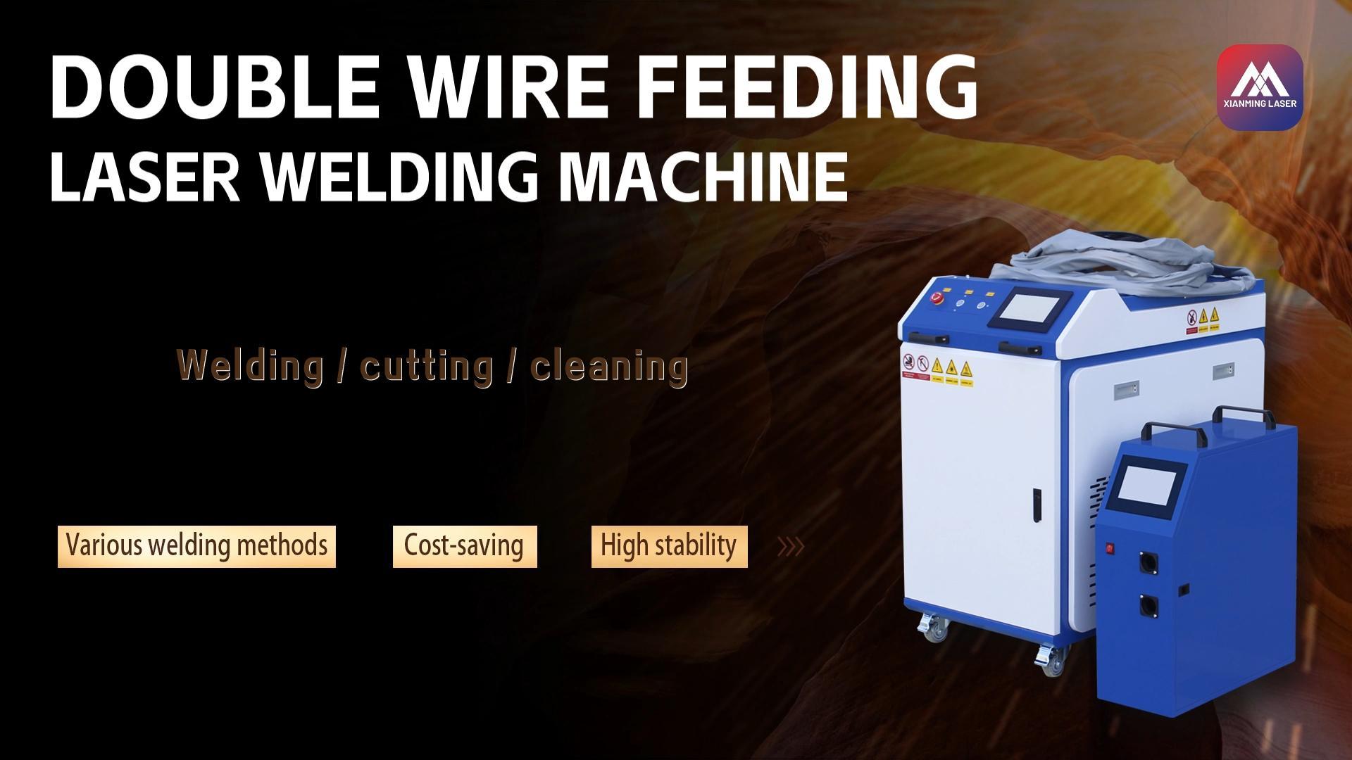 Double wire feeder laser welding machine