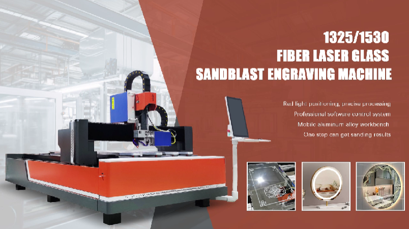 Xianming Laser 1325 Fiber Laser Glass Sandblasting Engraving Machine Demo