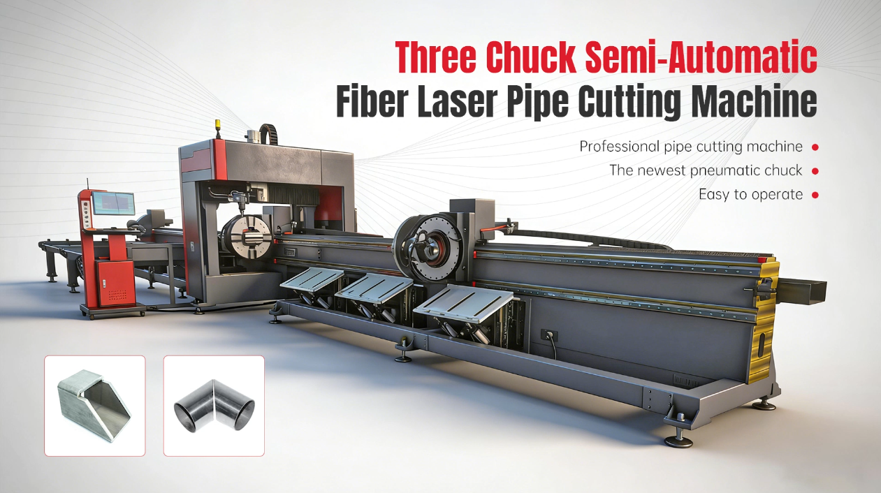 3-Chuck Bevel Cutting Tube Laser Machine | Full Demo & Operation Guide