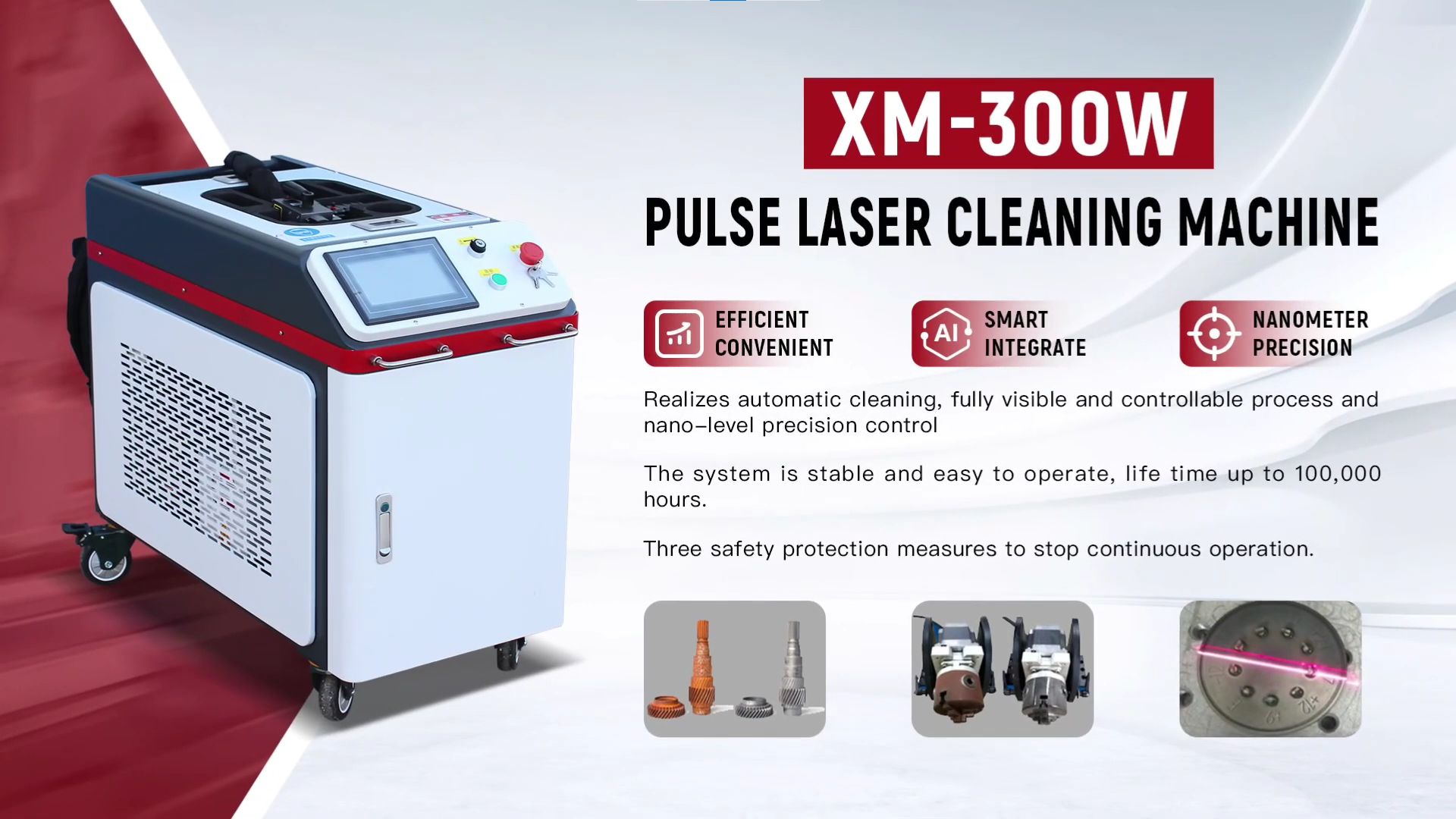 New Design Pulse Laser Cleaning Machine 300w
