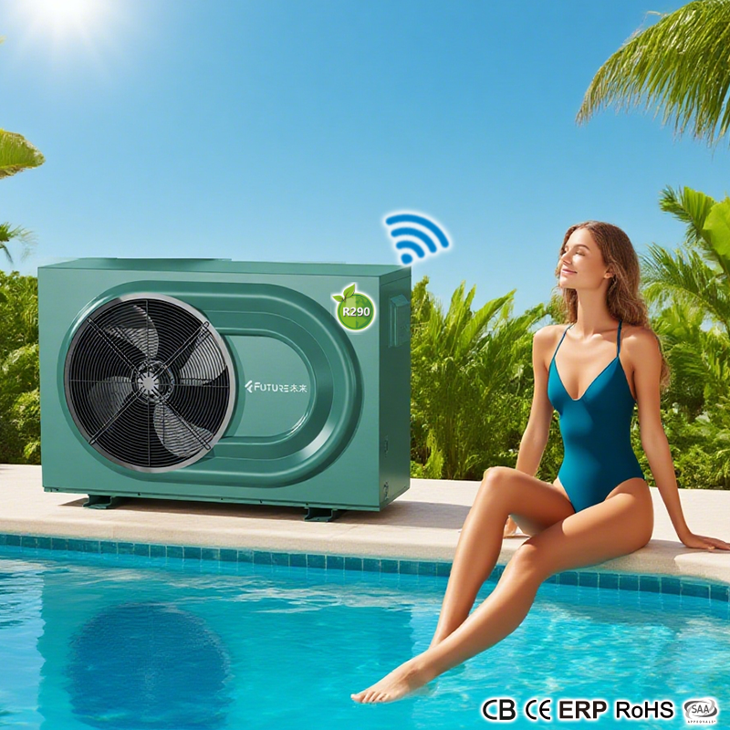 Portable Heat Pump Low Noise Pool Heater