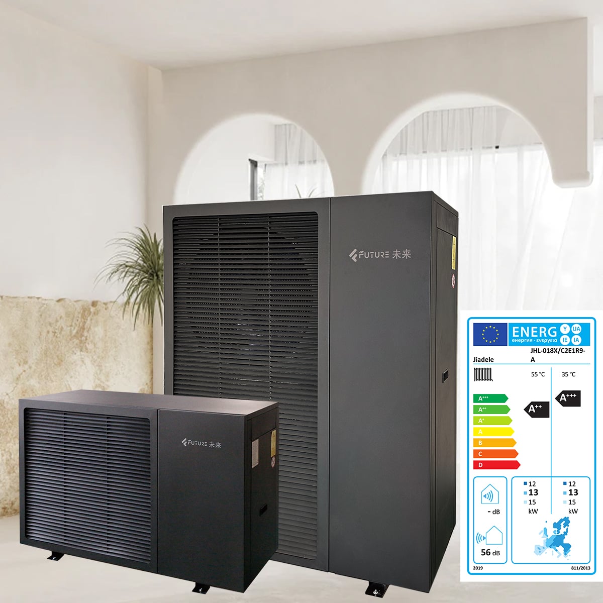 R32 DC-Inverter Luft-Wasser-Monoblock-Wärmepumpen