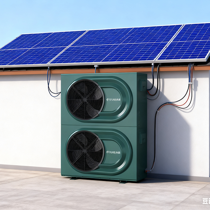 Volle Inverter-Photovoltaik-Luft-zu-Wasser-Einblockanlage für Heizung, Kühlung und Brauchwasser im Haus
