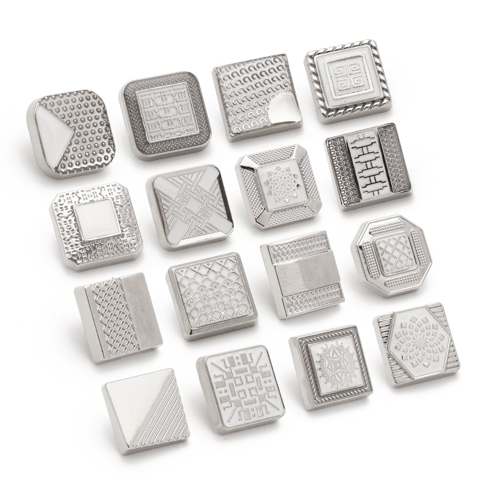 12mm square zamak thobe snap buttons