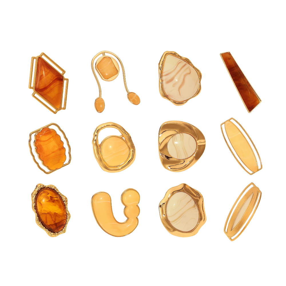 resin inlaid decorative metal buckles