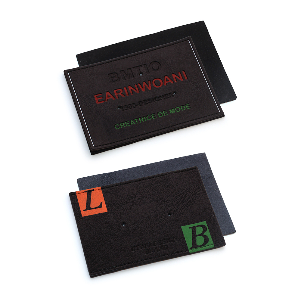 Color Print Fashion Leather Labels