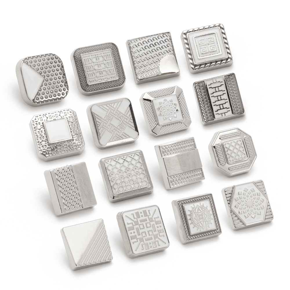 12mm Square Zamak Thobe Snap Buttons