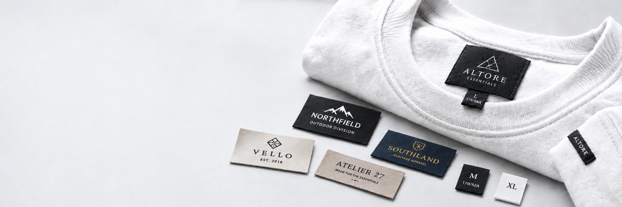 Custom woven label manufacturer for garment branding and neck label customization