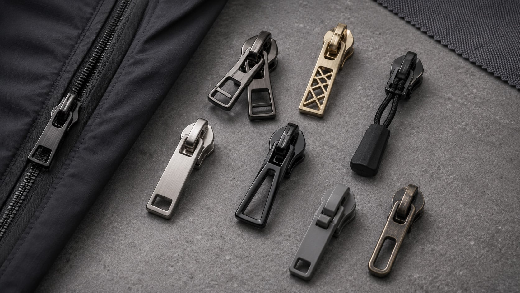 Customized zipper pullers with metal finishes