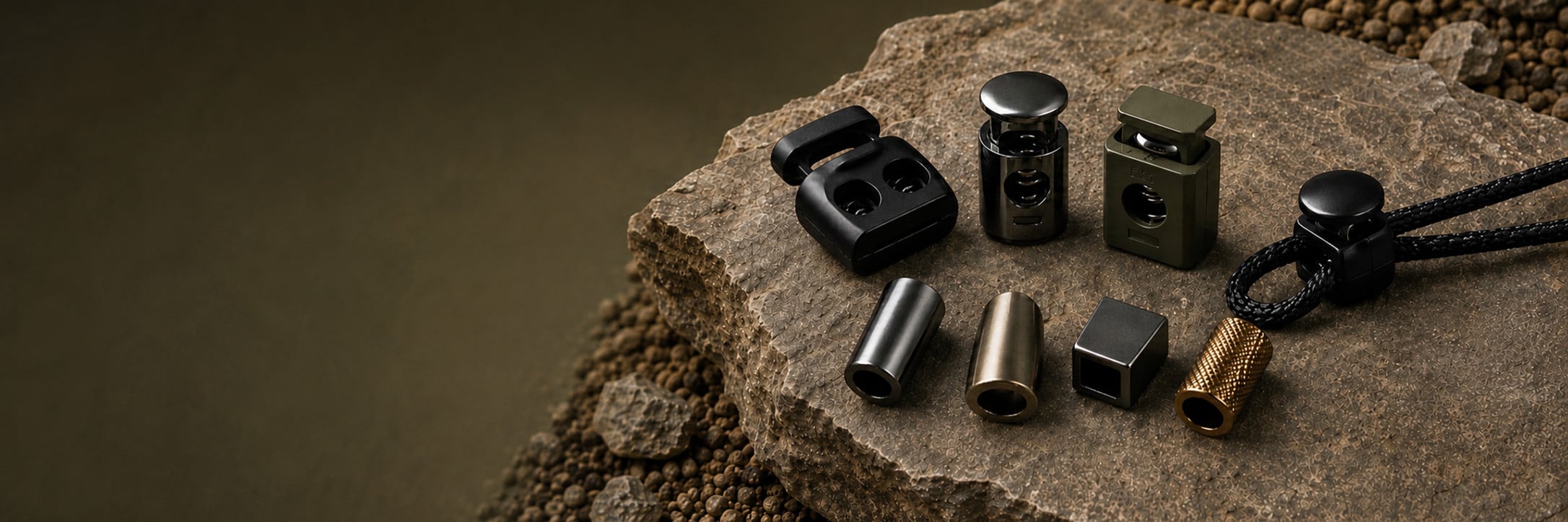 Custom cord stopper and cord lock solutions for apparel bags and outdoor gear