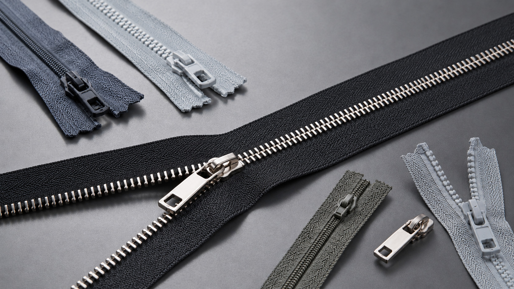 Zipper tapes with different teeth and sliders