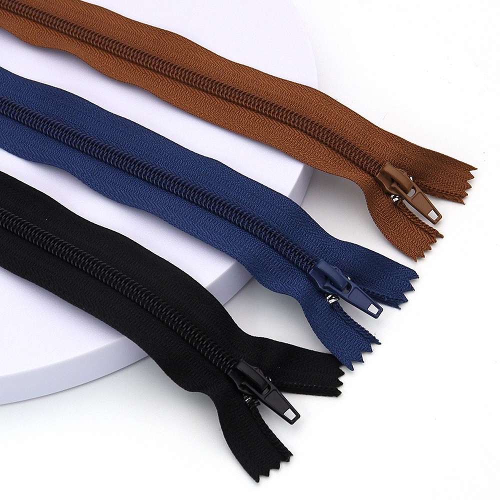 dark tone nylon coil garment zippers