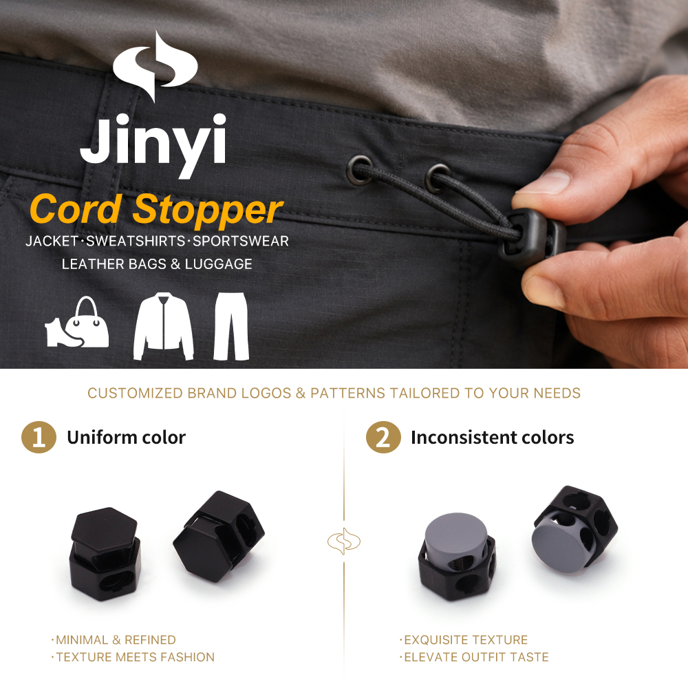 Colored Geometric Spring Cord Locks