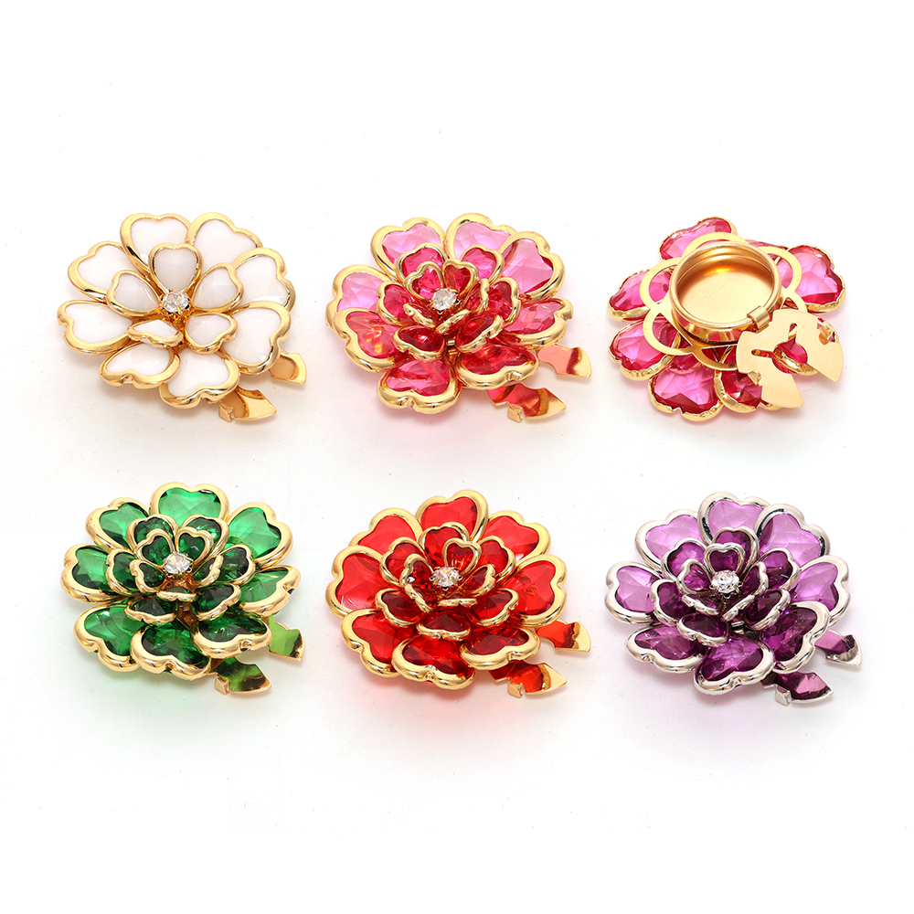 Enamel Pearl Flower Button Cover Styles
