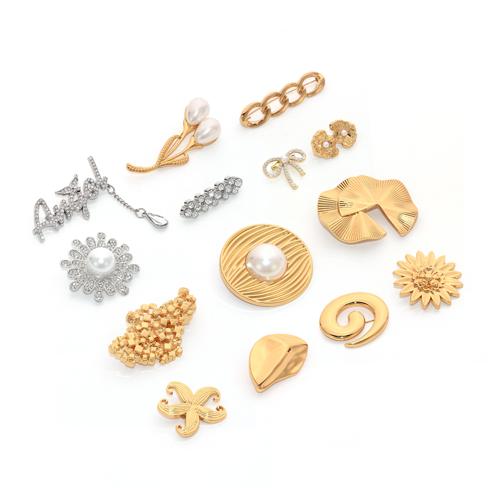 Pearl Rhinestone Fashion Brooch Pins