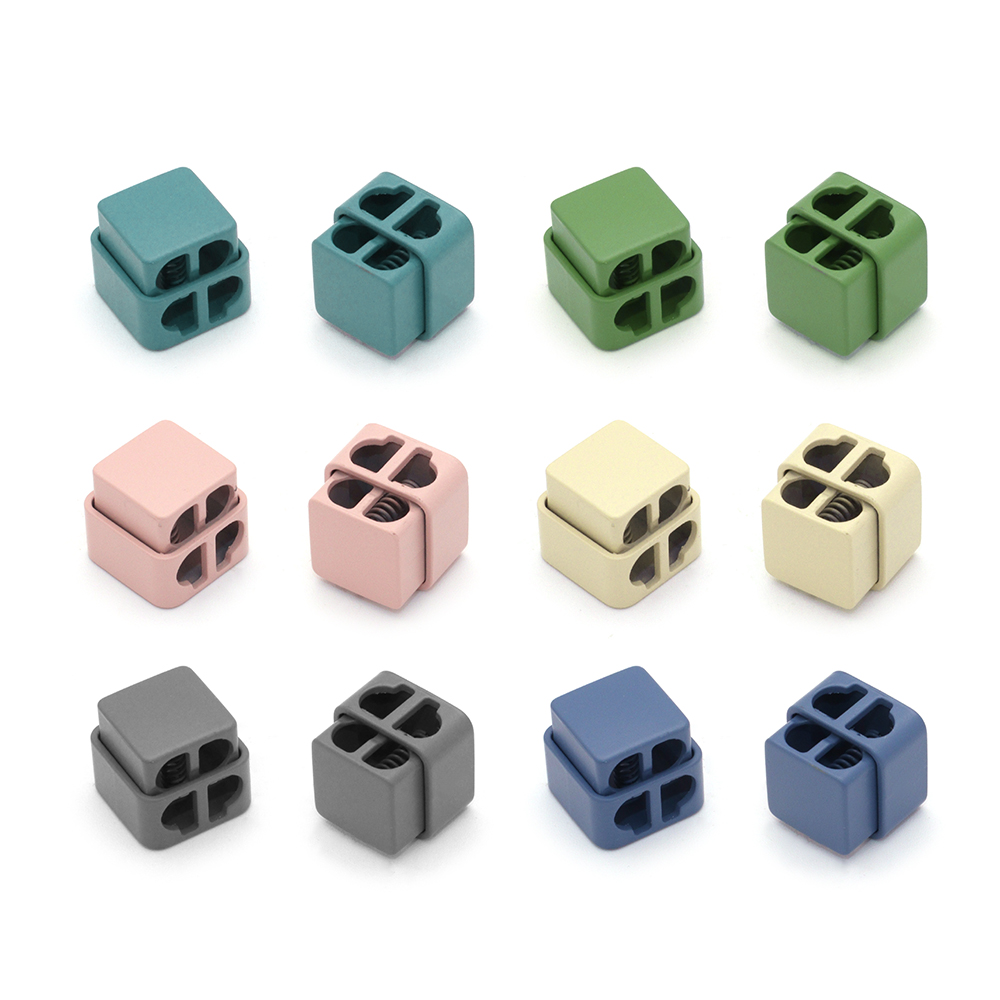 Colored Geometric Spring Cord Locks