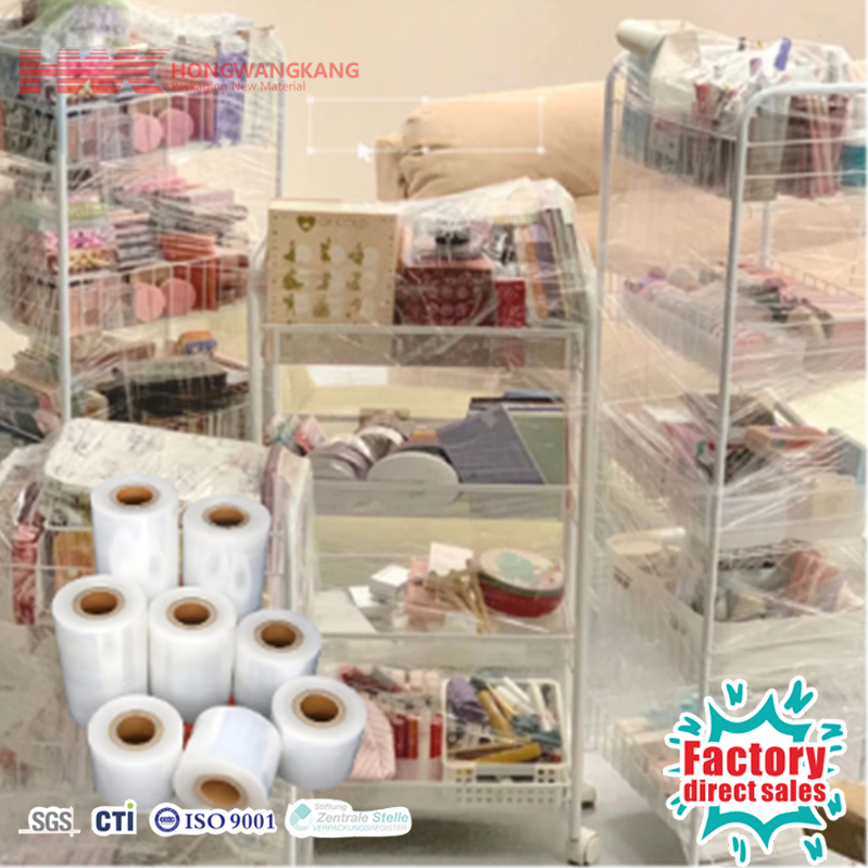 Film plastique extensible LLDPE personnalisé HWK Factory pour l'emballage et l'enveloppement des produits, film extensible main pour la protection des produits