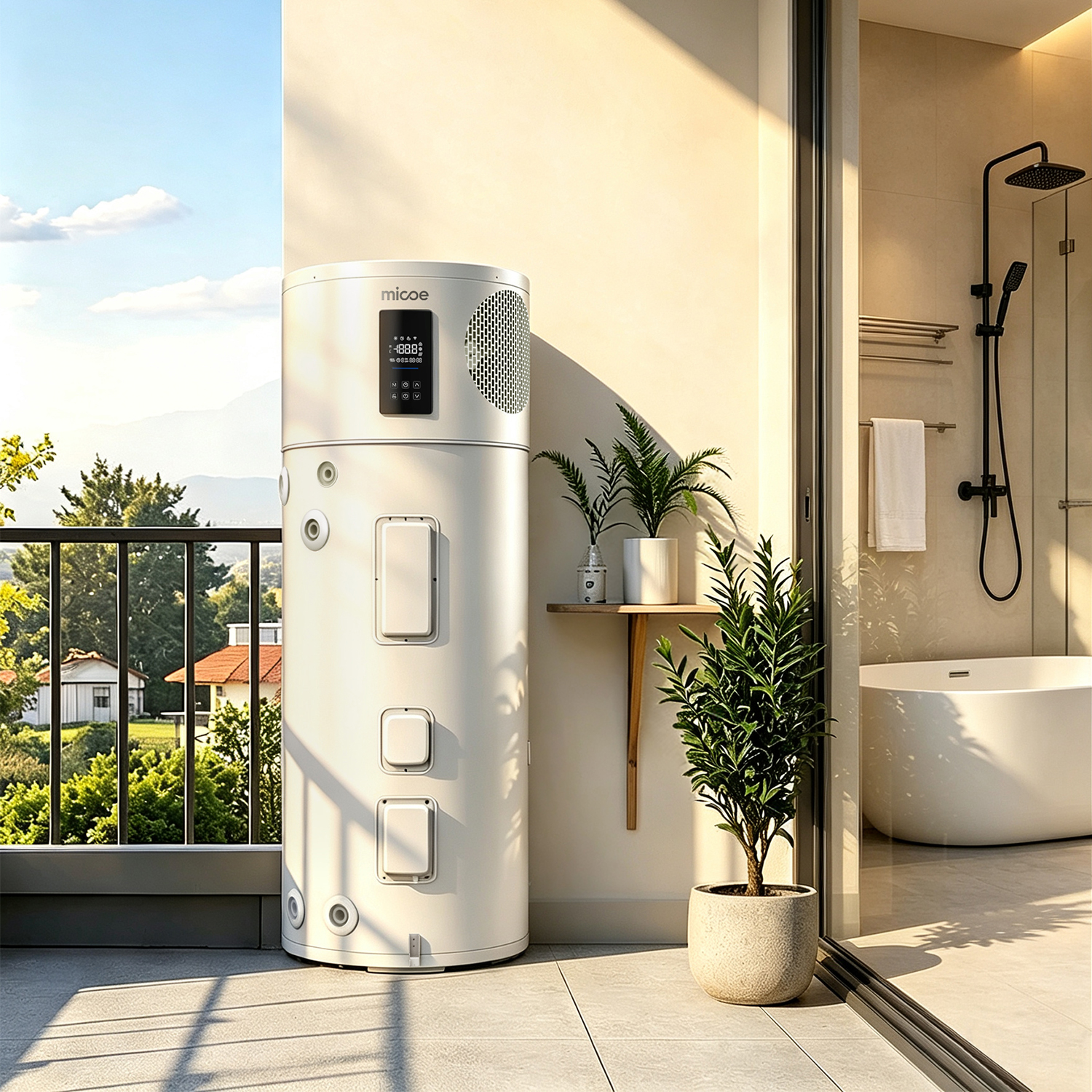 Micoe EHP Series R513A All-in-One Heat Pump Water Heater (50/65/80 Gal) | UL Certified for North America