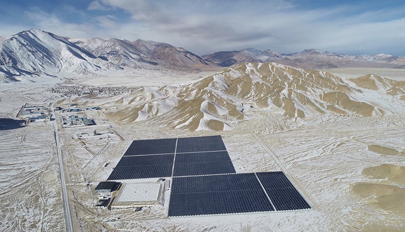 Projecte de calefacció districte solar del comtat de Ritu al Tibet