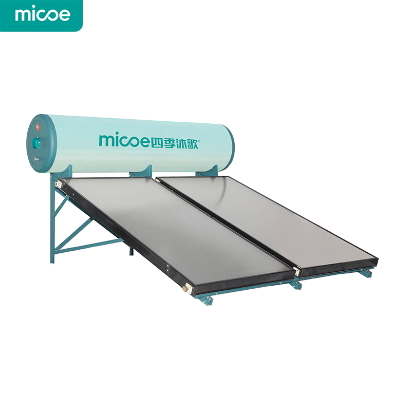 Micoe 평판형 태양열 온수기 강화 유리 세라믹 탱크 150L 200L 250L 300L 선택 가능 OEM/ODM 허용