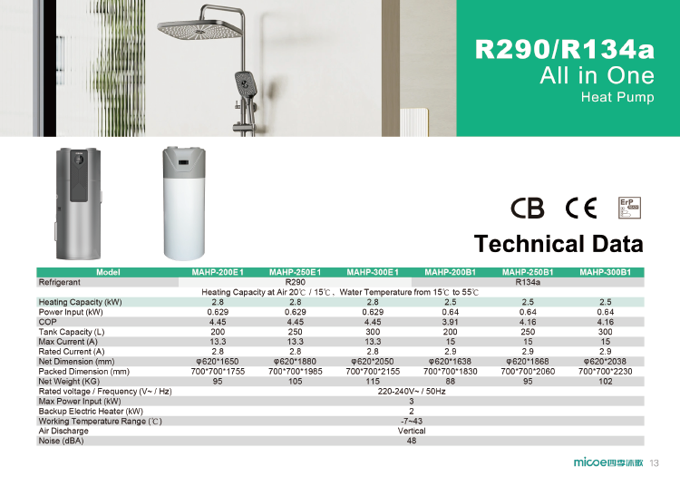 MICOE Air Source All in One Heat Pump Water Heater manufacture