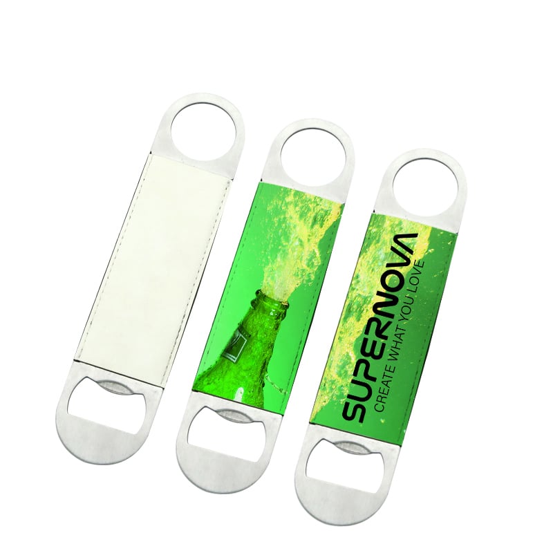 Long Ouvre-Bouteille en Acier Inoxydable avec Revêtement Sublimé