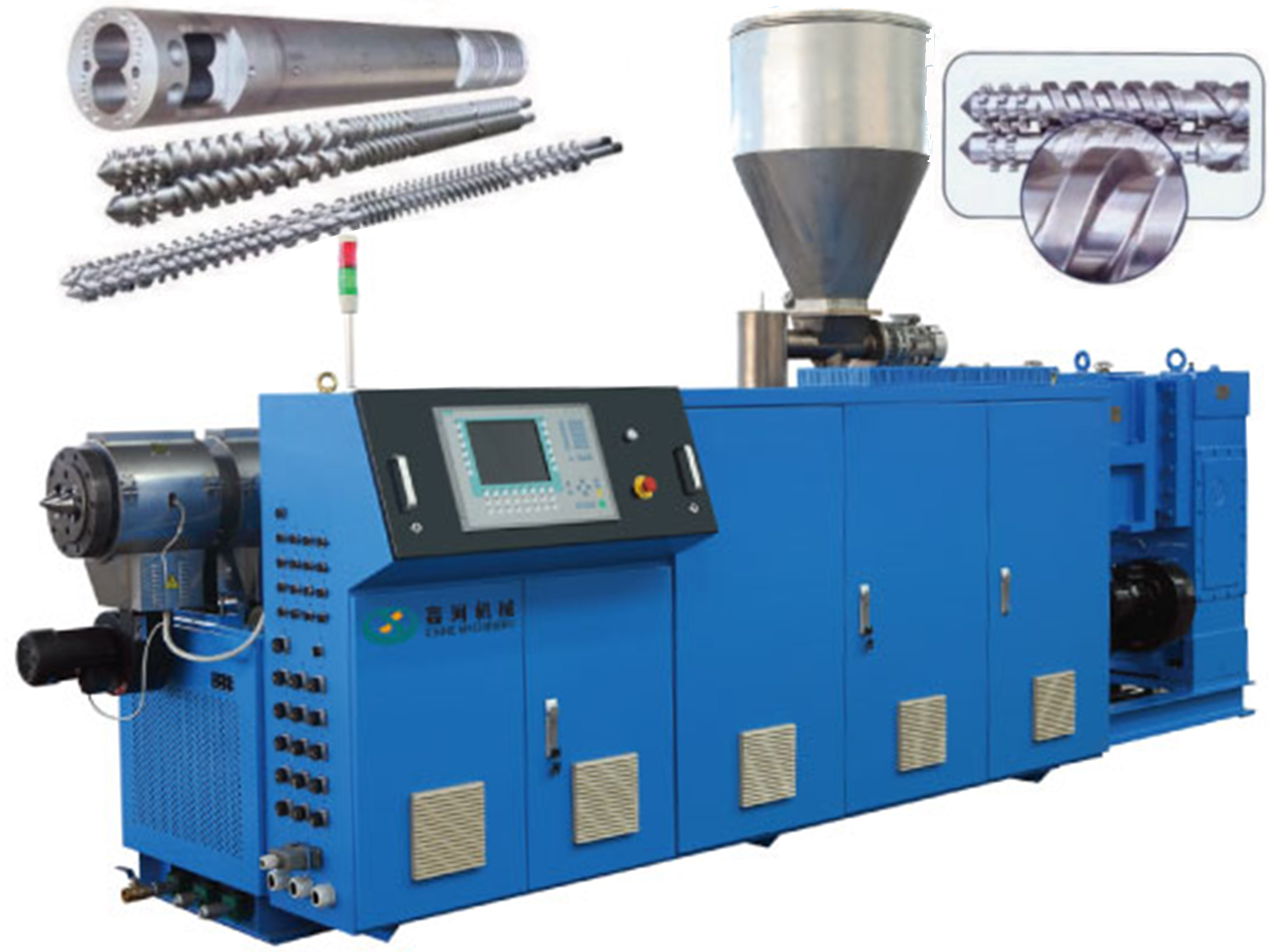 Dòng BRP Trục vít song song Ép đùn nhựa PVC Máy ép đùn nhựa
