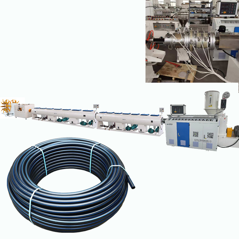 How does the HDPE pipe production line produce PE water supply pipes and PPR pipes