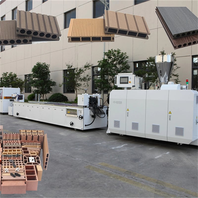 Why Outdoor PE Wood Plastic Floor Fence Wall Panel Production Line Uses Twin Screw Extruder?