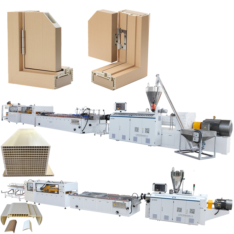 Why does the WPC door panel production line increase the length of the cooling and shaping table, but instead add a cooling system to ensure the door panel forming process？