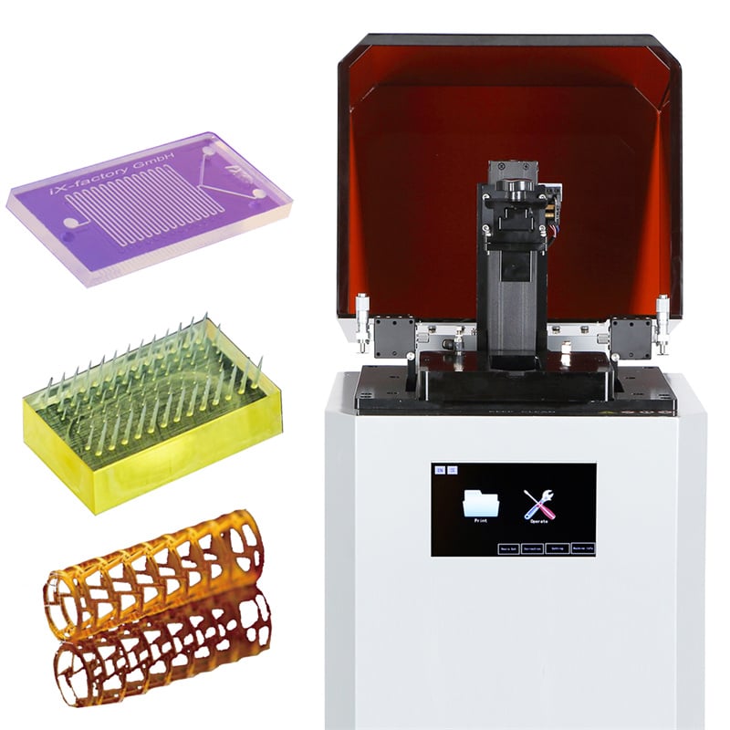 High Resolution 5um 10um 15um 25um 35um Micro Nano Resin 3d Printer for Multi functional composite materials Bio-material Ceramic Slurry