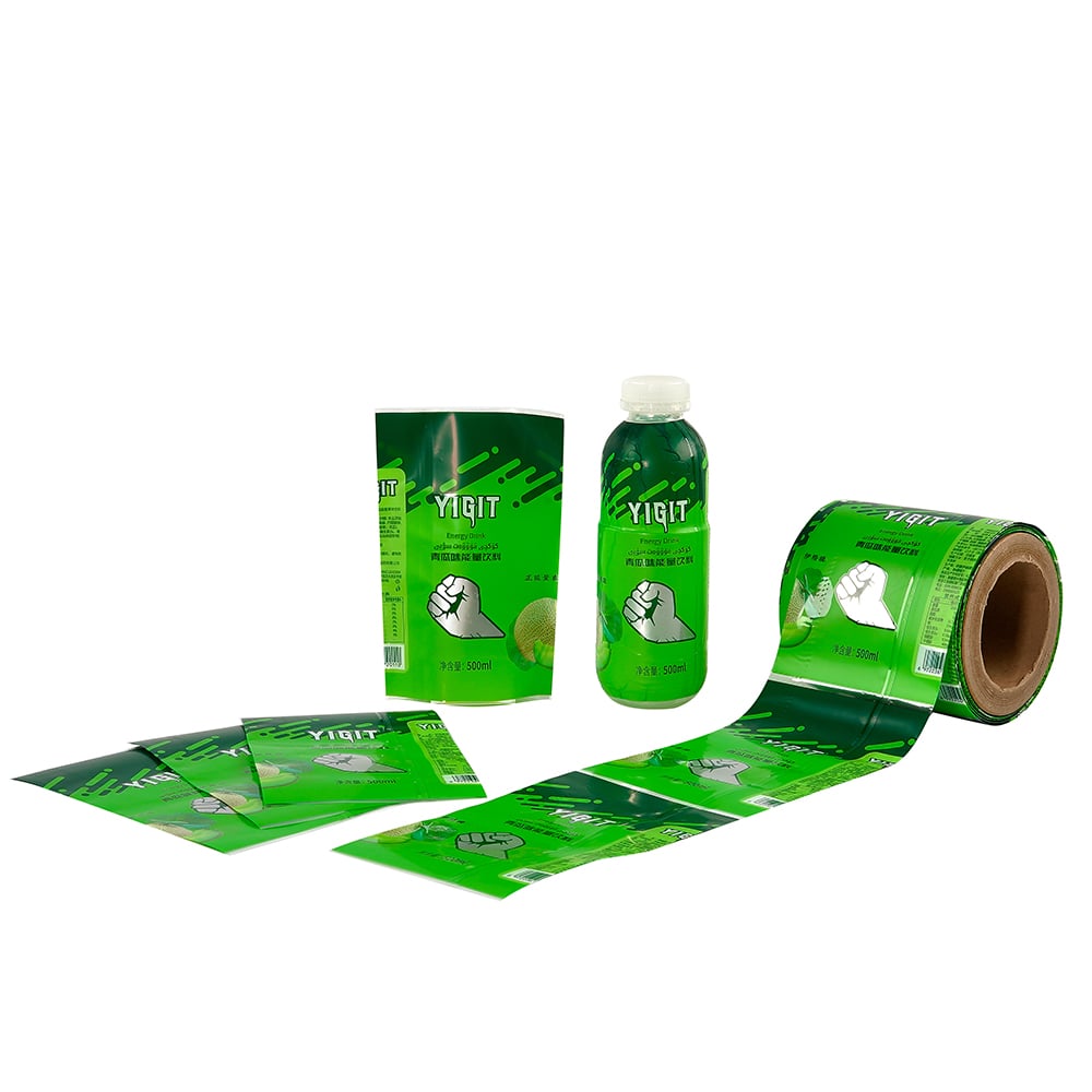 Explosion proof edge heat shrink film label has a flat edge after shrinkage